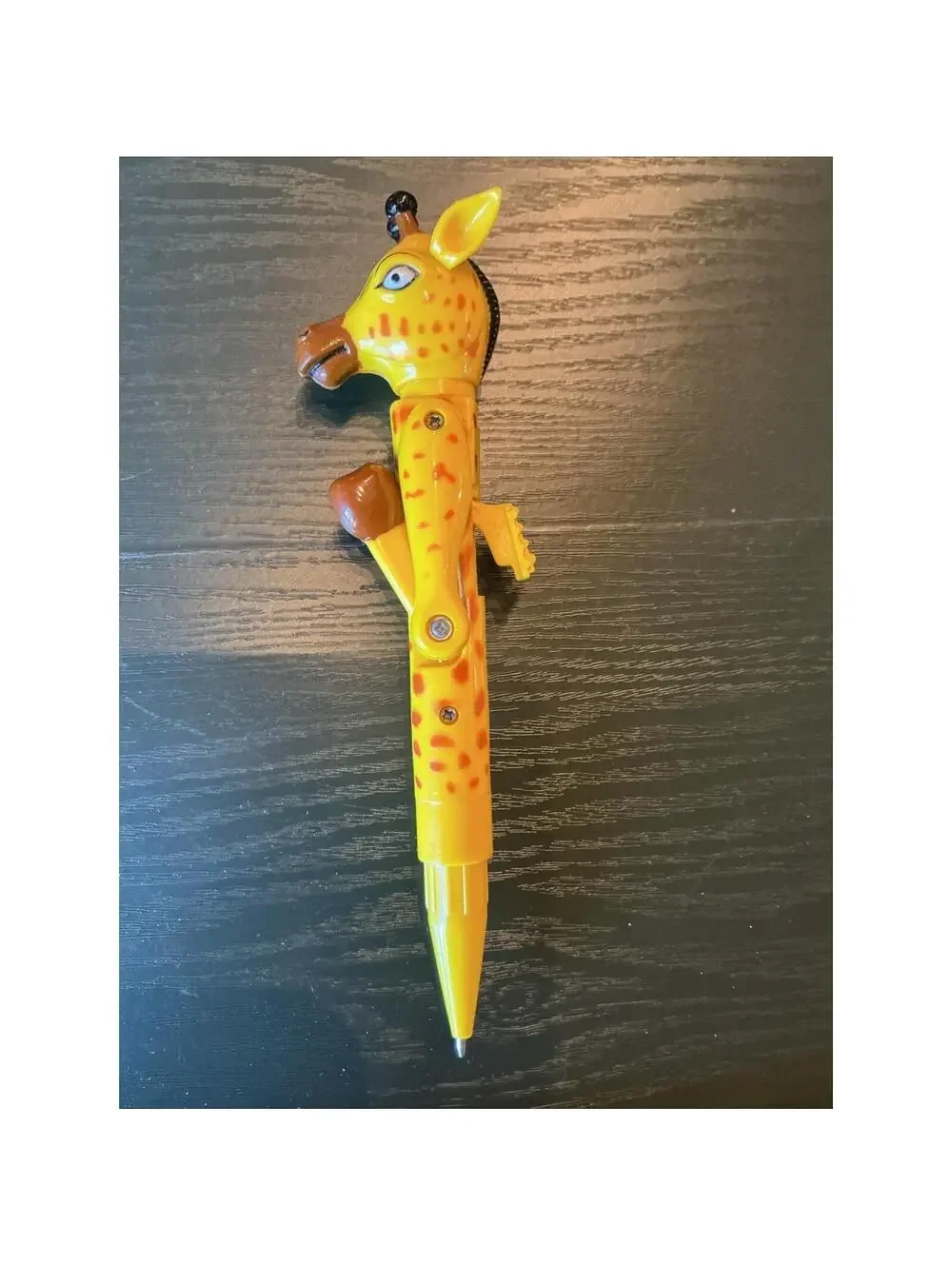 Giraffe Boxing Pen – Novelty Animal Desk Toy, 1990s Collectible Accessory